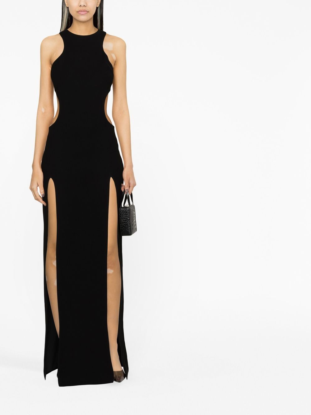 Shop Monot Cut-out Detail Dress In 黑色