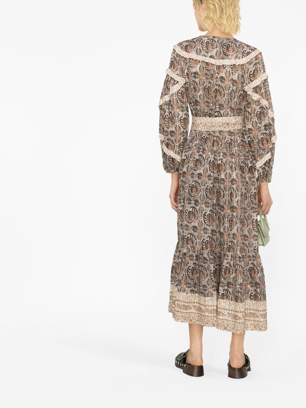 Shop Ulla Johnson Abstract-print Belted Maxi Dress In Neutrals