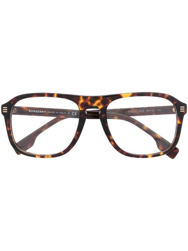 Burberry Eyewear Tortoiseshell Square Frame Glasses - Farfetch