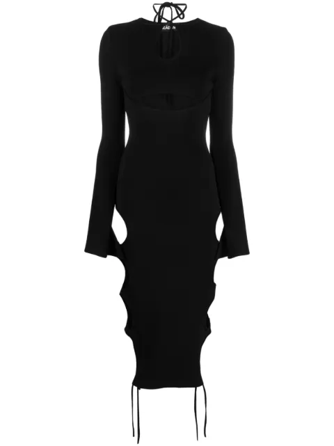 ANDREĀDAMO cut-out detail knitted dress