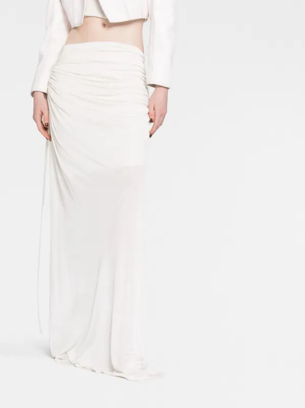 スカート ANDREADAMO Andrea Adamo Skirts (ADPS23SK10947473 0476002) ANDREĀDAMO crystal-embellished Asymmetric Wrap Skirt