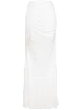 ANDREĀDAMO draped maxi skirt - White