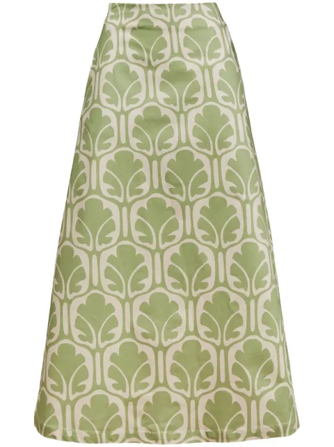 La DoubleJ falda midi con diseño acampanado y cintura media