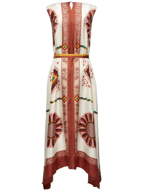 La DoubleJ vestido asimétrico con estampado gráfico 