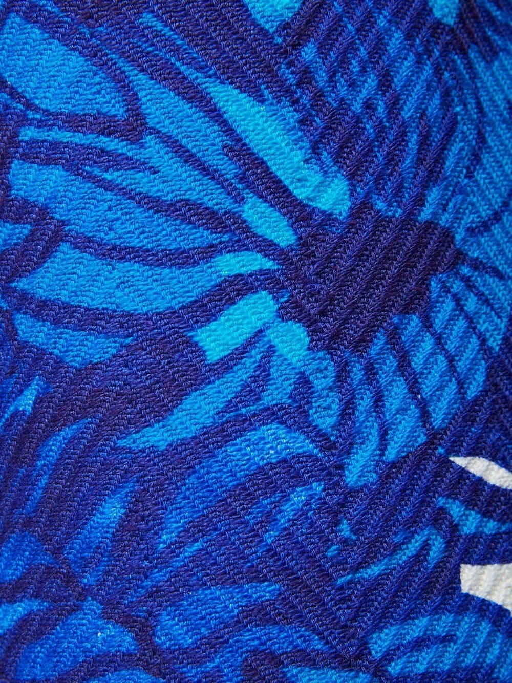 Shop La Doublej Anemone Printed Chevron-knit Shorts In Blue