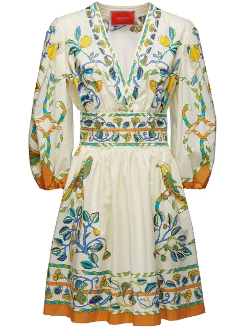 La DoubleJ floral-print short dress 