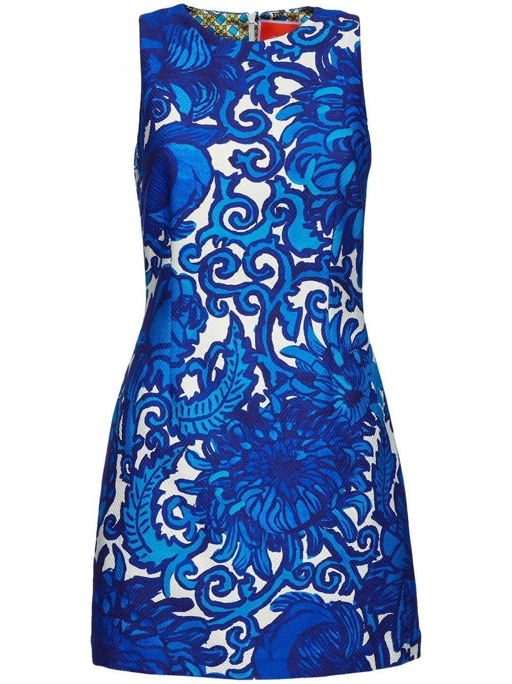 La Doublej Kleid Mit Grafischem Print In Blue
