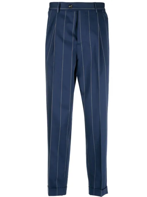 Brunello Cucinelli pinstripe-print cropped trousers
