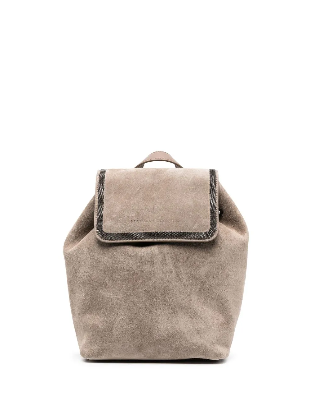 

Brunello Cucinelli mochila con ribete de apliques - Neutro