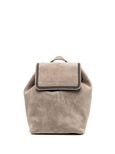 Brunello Cucinelli Mochila com acabamento de tachas