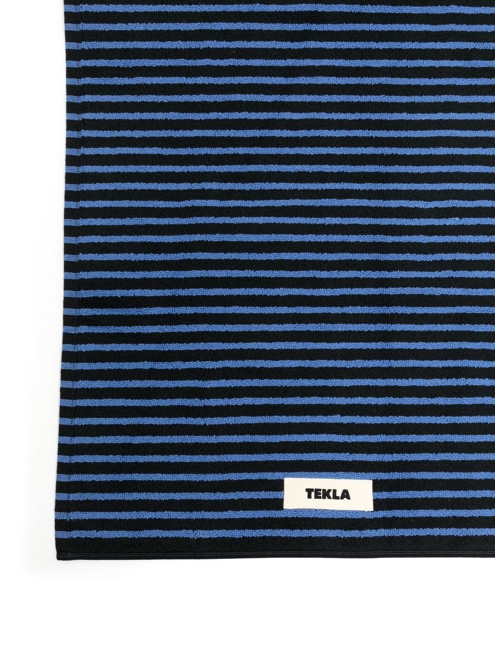 Shop Tekla Striped Terry-cloth Towel In Schwarz