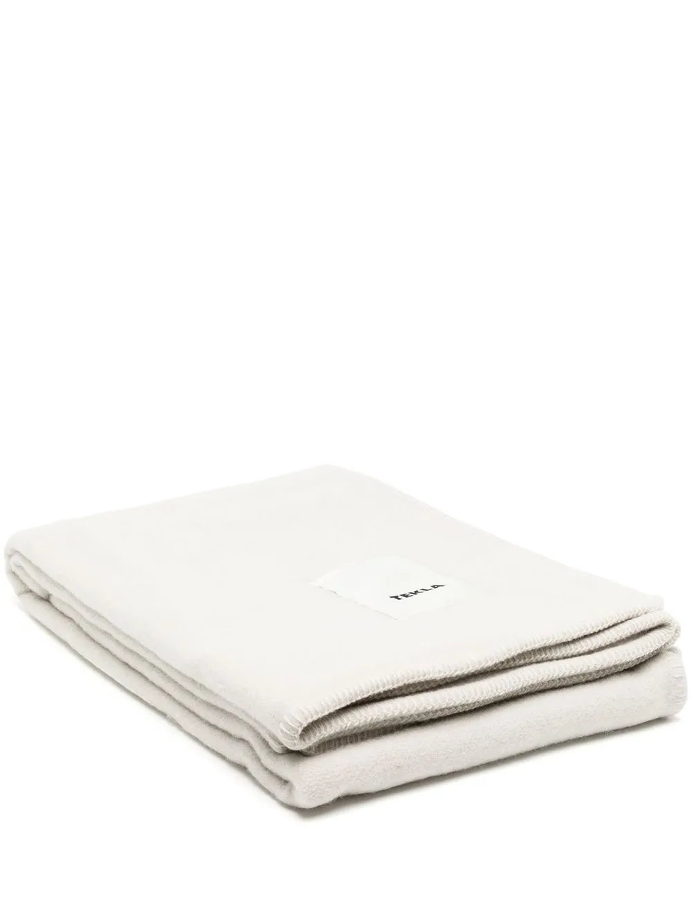 

TEKLA knitted wool blanket - White