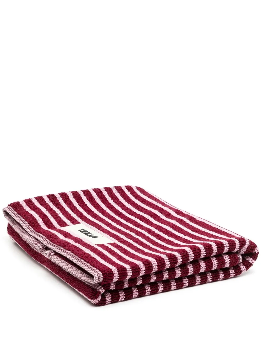 

TEKLA striped terry-cloth towel - Red