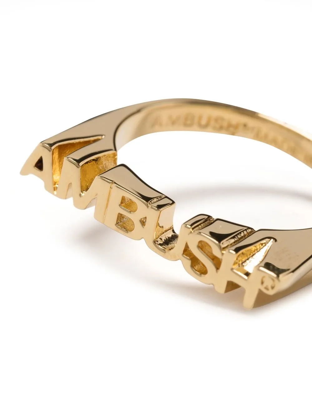 Shop Ambush Logo-lettering Ring In Gold