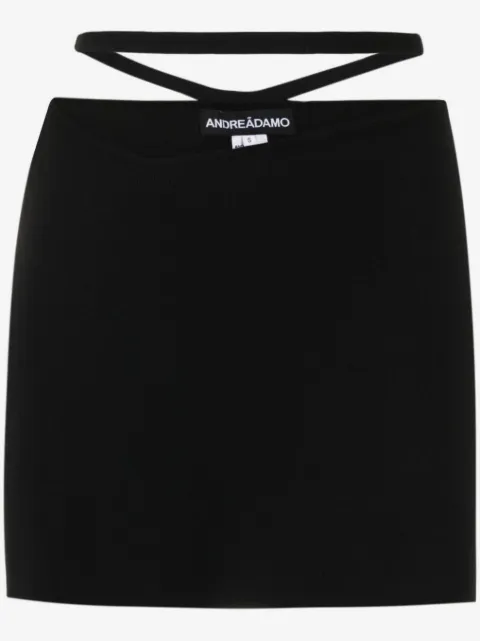 ANDREĀDAMO cut-out belted mini skirt