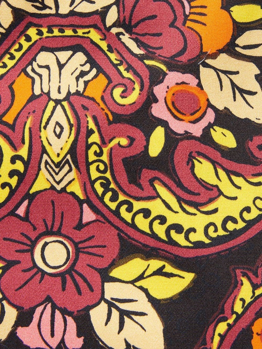 Shop La Doublej Floral-pattern Flared Trousers In Black