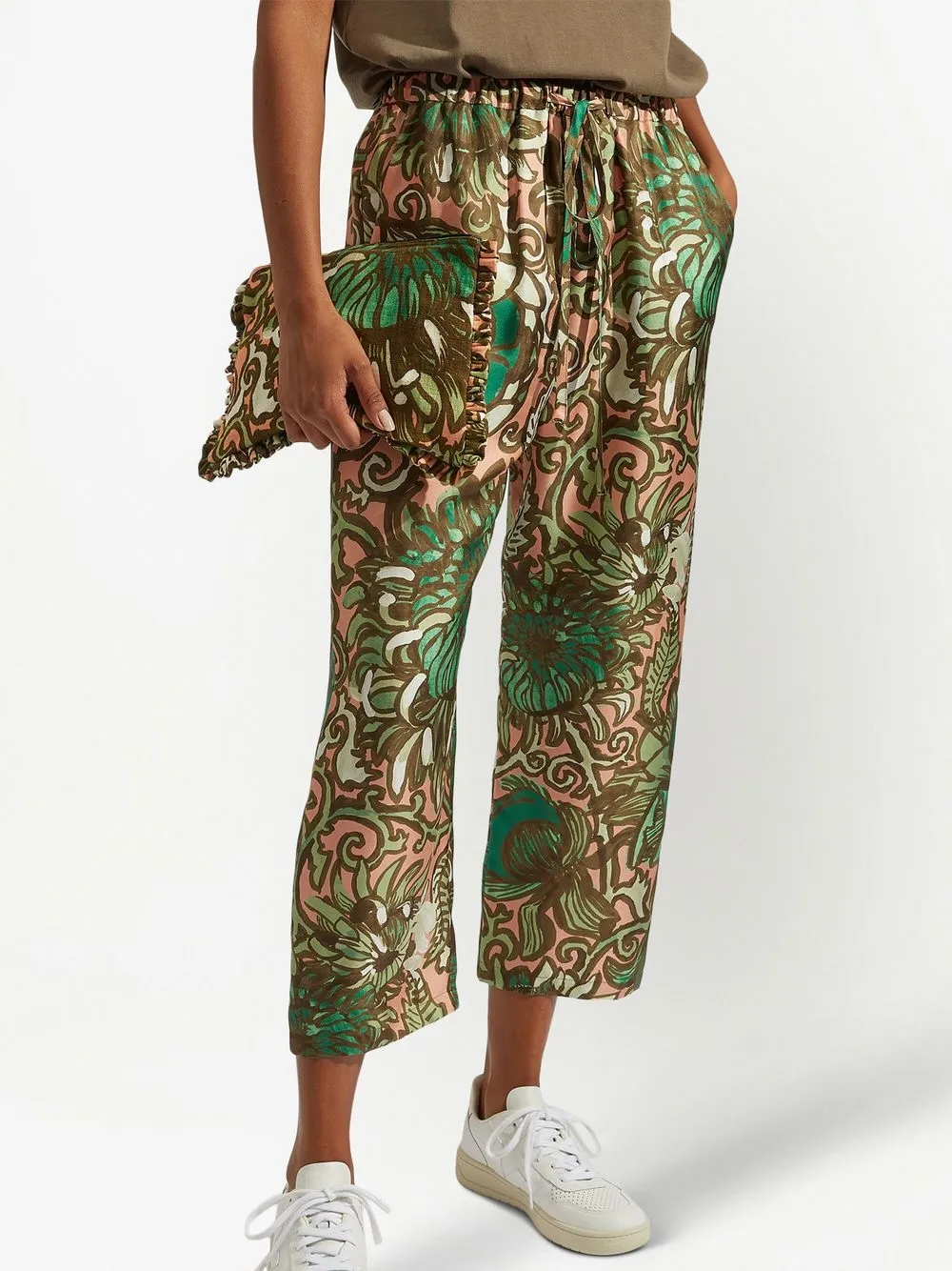 La DoubleJ elasticated-drawstring cropped trousers | Cropped Pants | Image 2