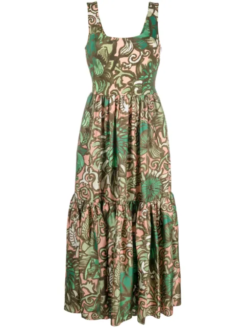 La DoubleJ Capri floral-print midi dress