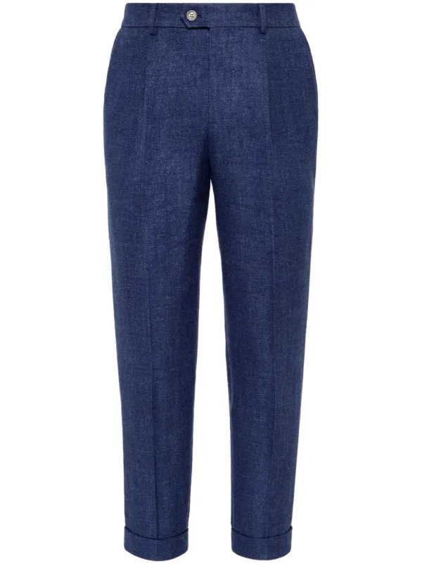 BRUNELLO CUCINELLI クロップドテーラードトラウザー Brunello Cucinelli クロップド テーラードパンツ | ブルー