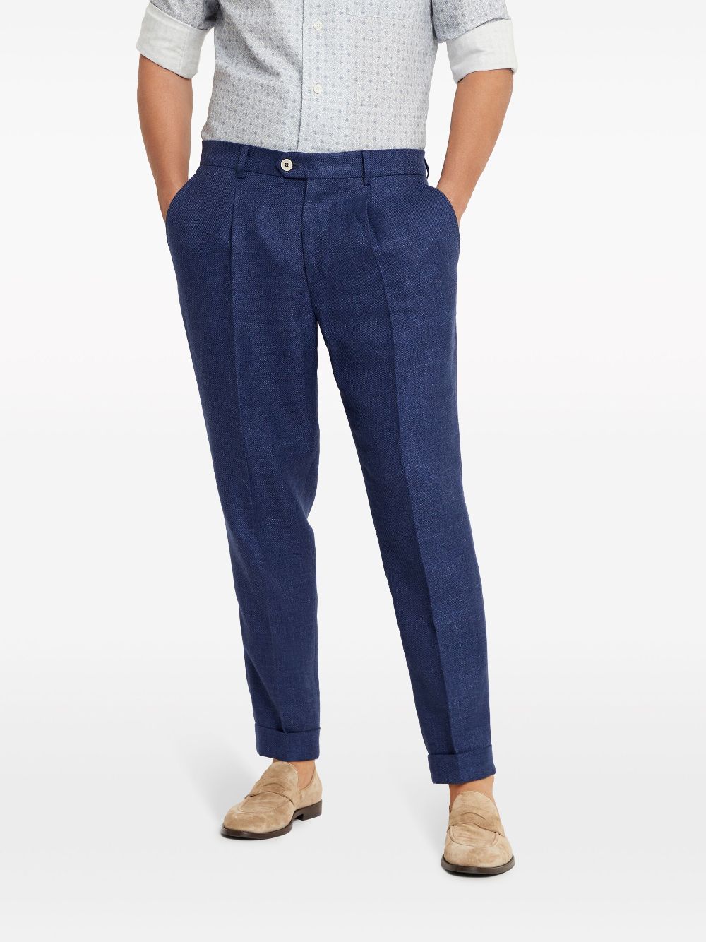 Brunello Cucinelli Cropped pantalon - Blauw