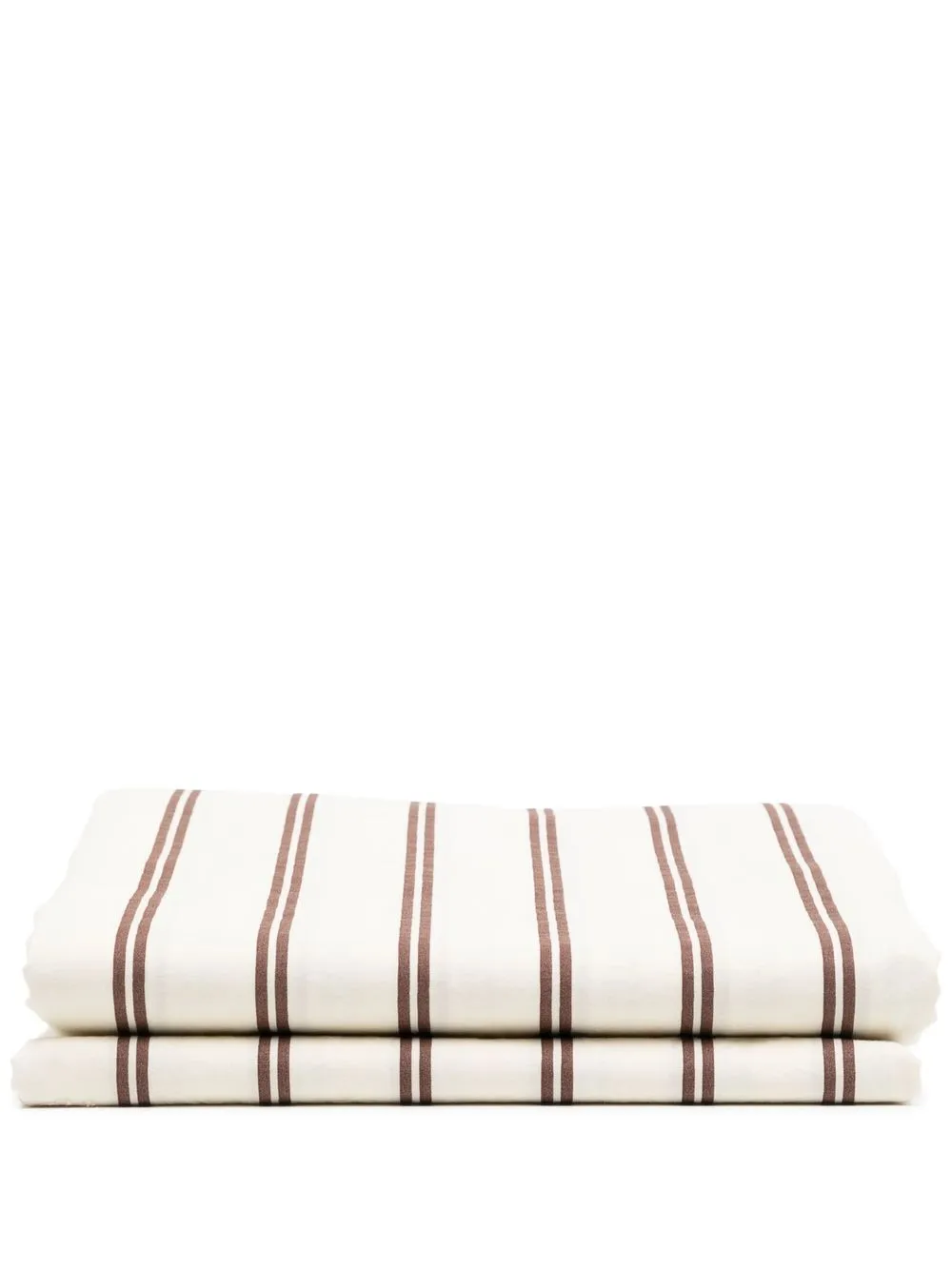 

TEKLA striped organic cotton duvet cover - White