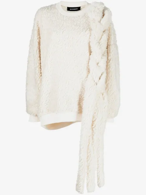 Melitta Baumeister braid-detail fleece sweatshirt