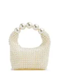 Vanina beaded top-handle bag - White