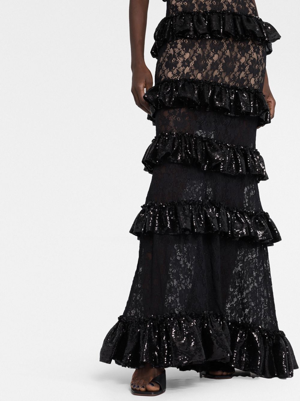 Elie Saab sequin-embellished Lace Dress - Farfetch