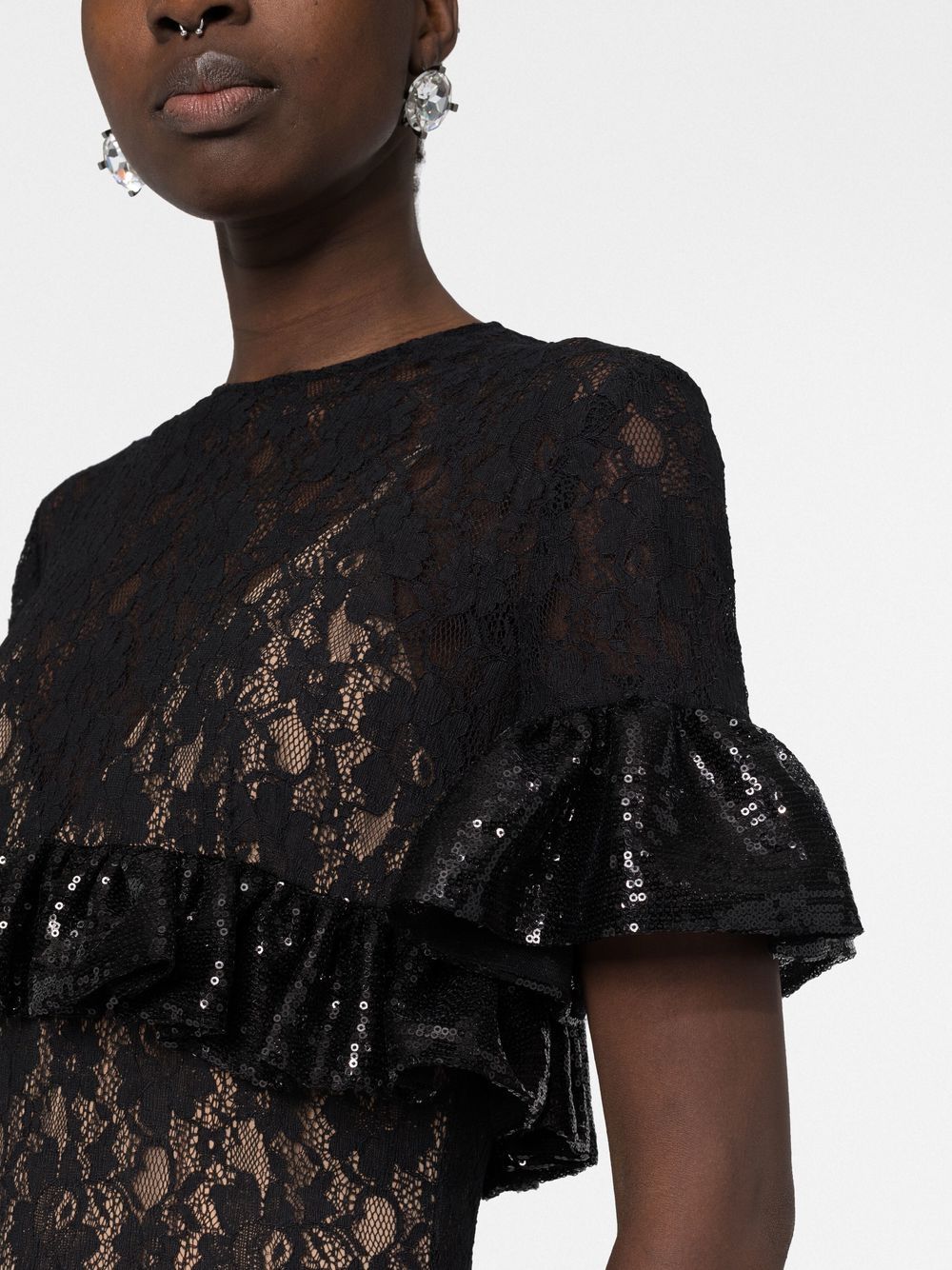 Elie Saab sequin-embellished Lace Dress - Farfetch