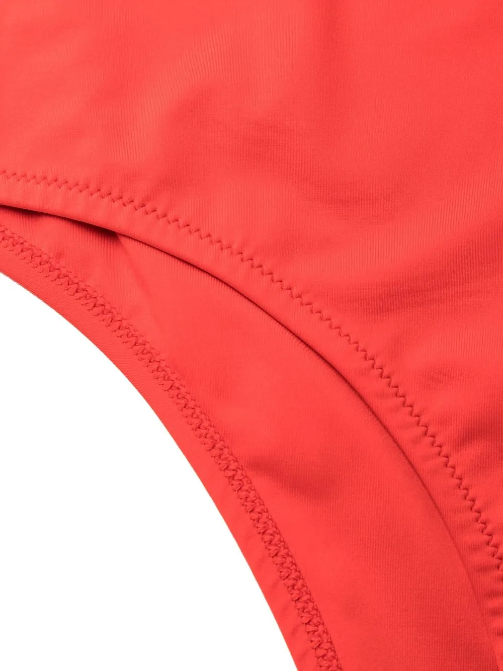 Off-white Logo-print One-shoulder Bikini In Red