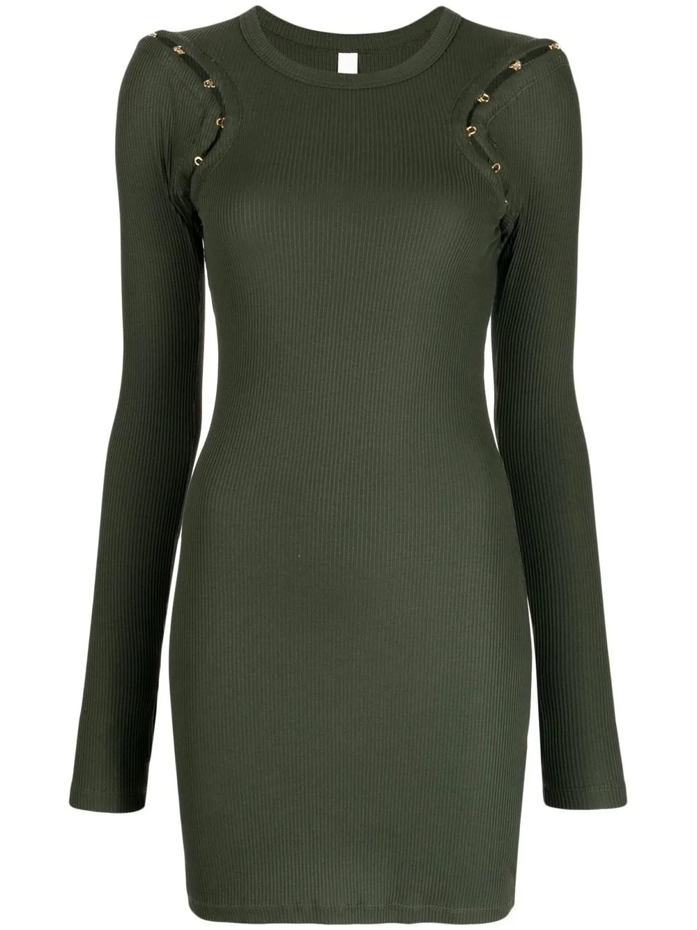 

Dion Lee Hook & Eye ribbed dress - Green