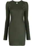 Dion Lee Hook & Eye ribbed dress - Green