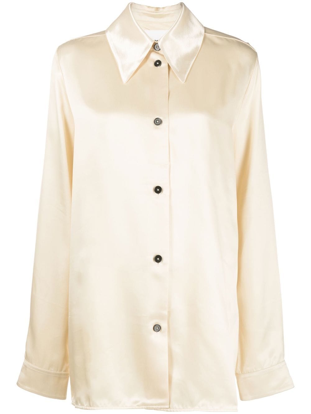 JIL SANDER SATIN LONG-SLEEVE SHIRT 