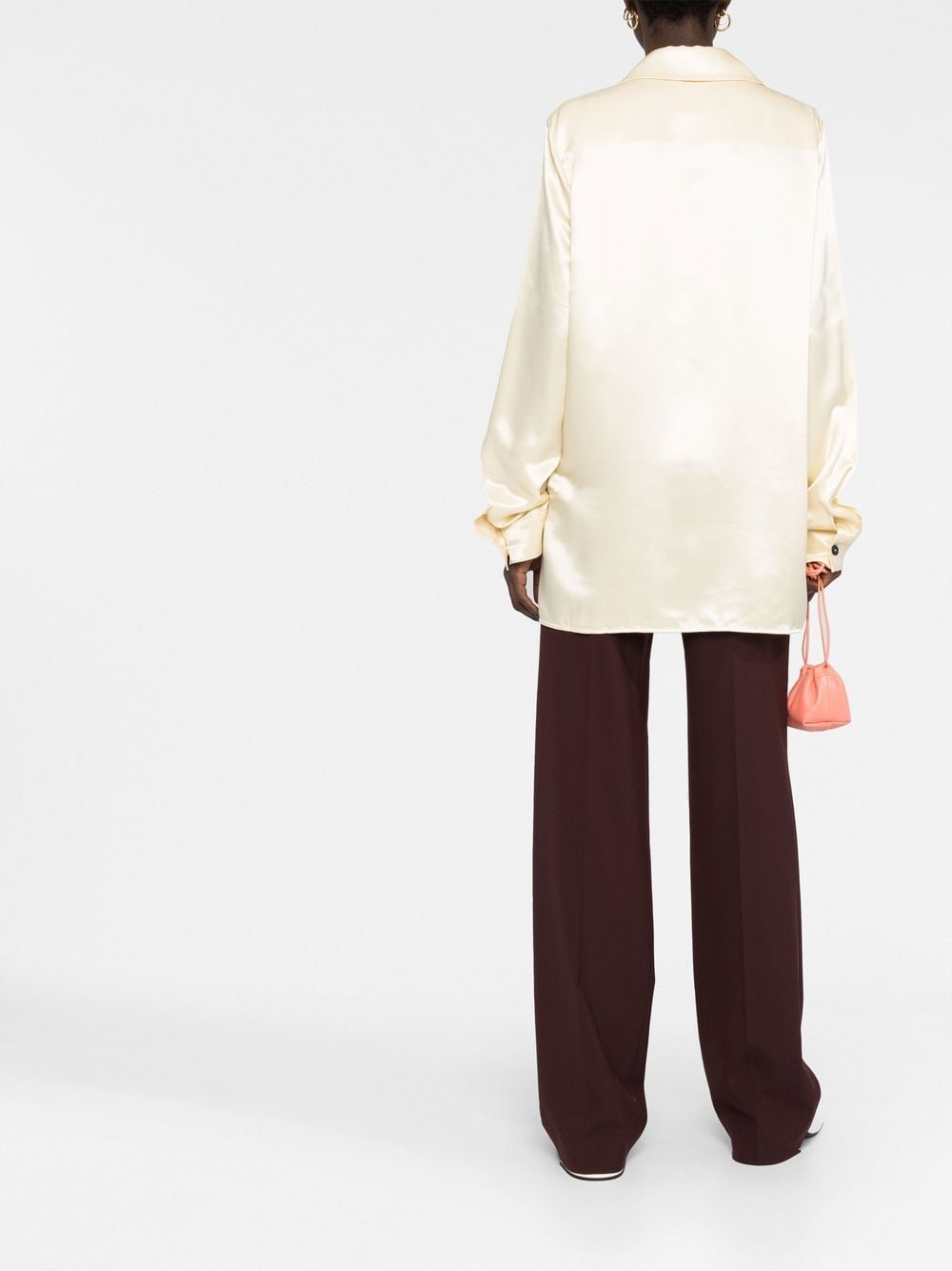 JIL SANDER SATIN LONG-SLEEVE SHIRT 