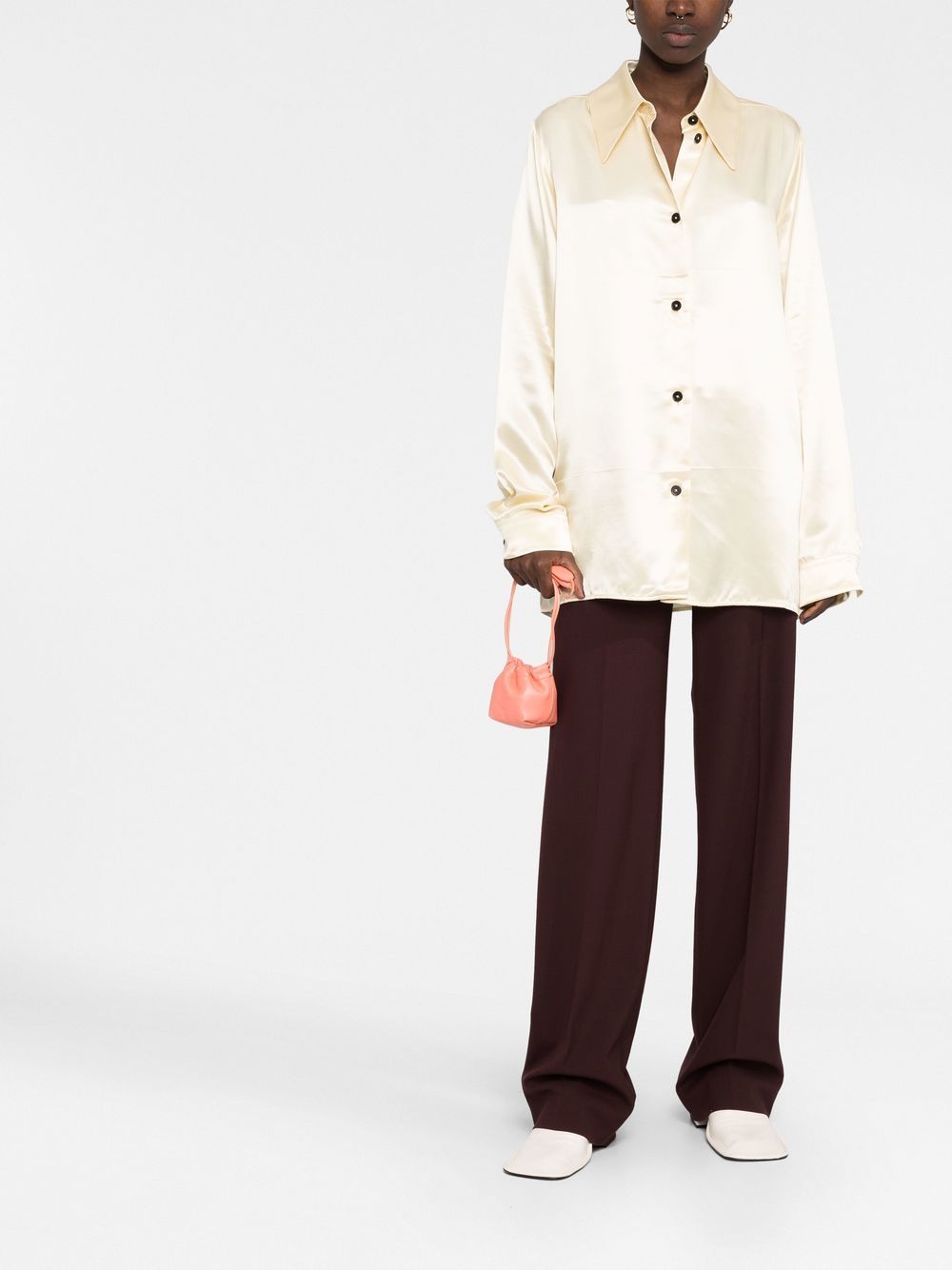 Jil Sander Satin long-sleeve Shirt - Farfetch