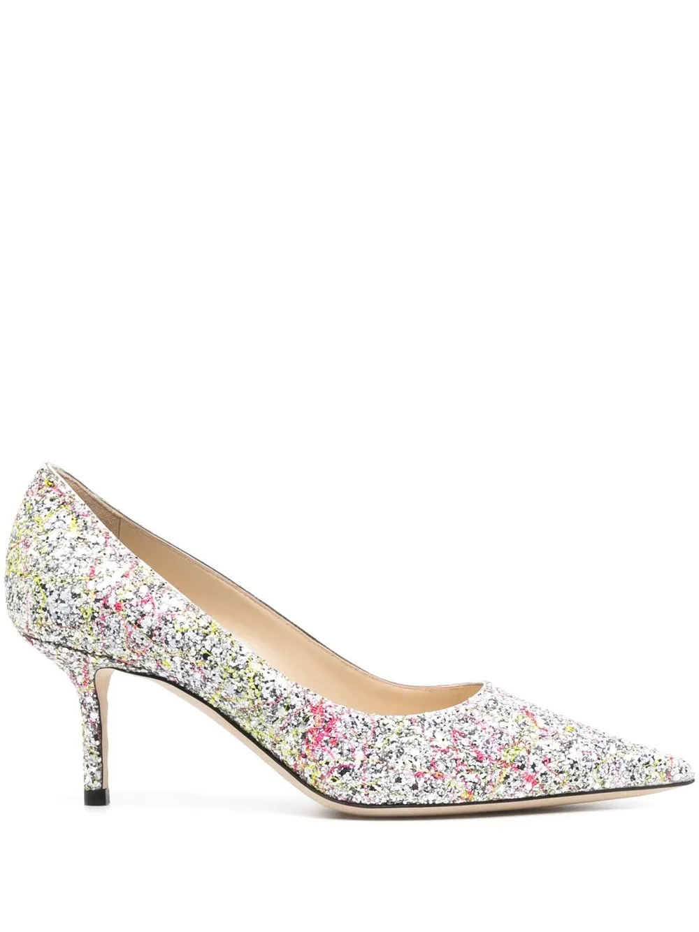 

Jimmy Choo Love 65mm glitter pumps - Silver