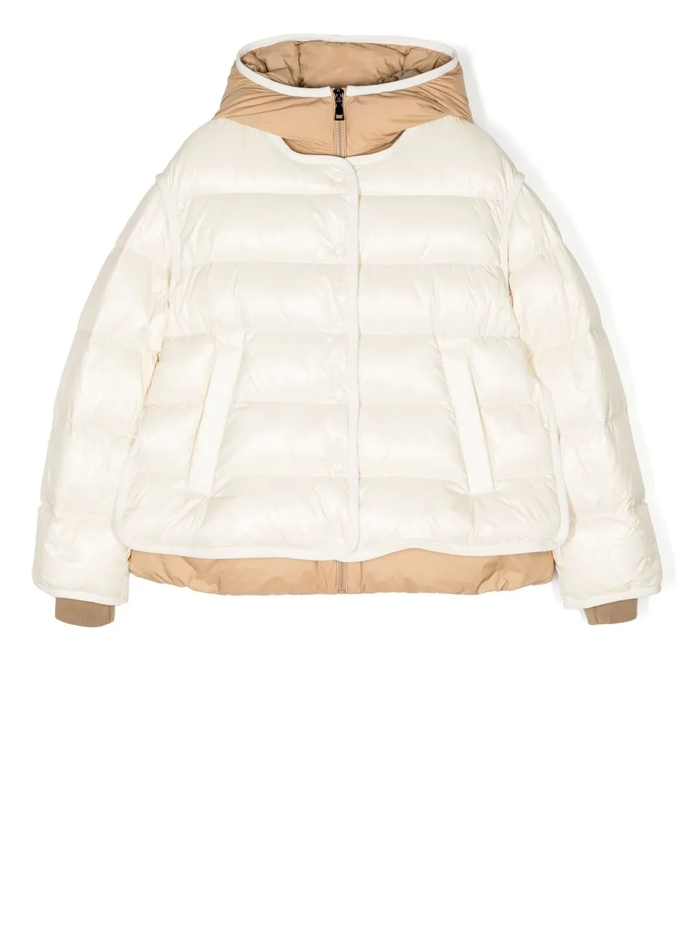 

Moncler Enfant layered padded down jacket - White