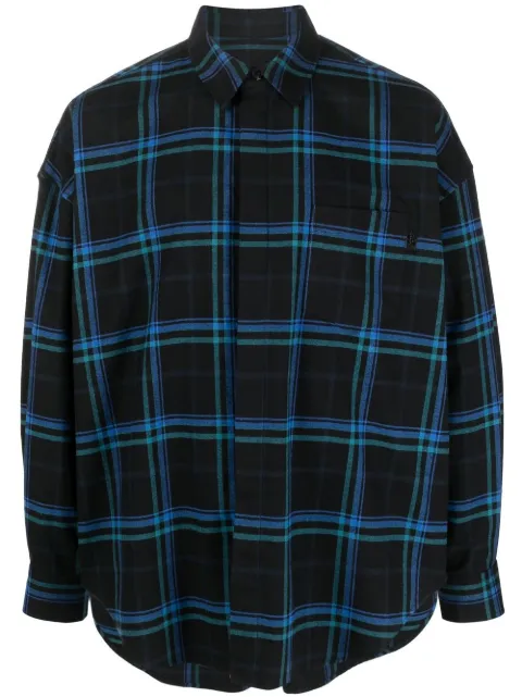 Juun.J checked chest-pocket shirt