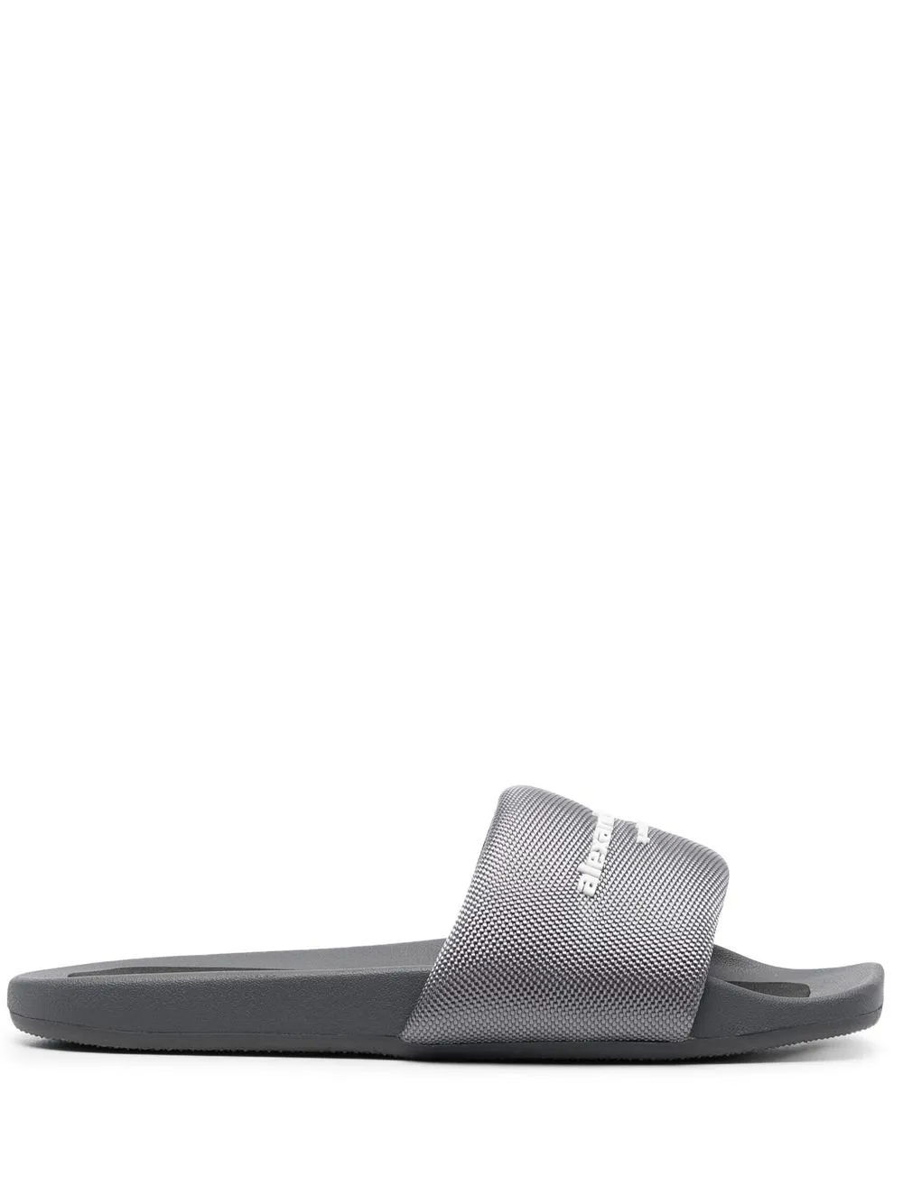 

Alexander Wang logo-print slider sandals - Grey