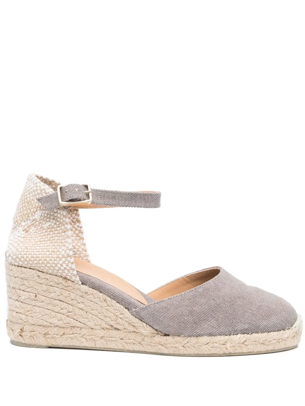 

Castañer leather heeled 70mm espadrilles - Grey