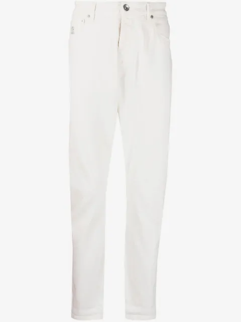 Brunello Cucinelli logo-detail straight-leg jeans