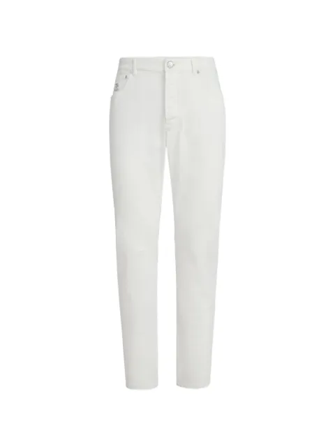 Brunello Cucinelli garment-dyed comfort denim five-pocket trousers