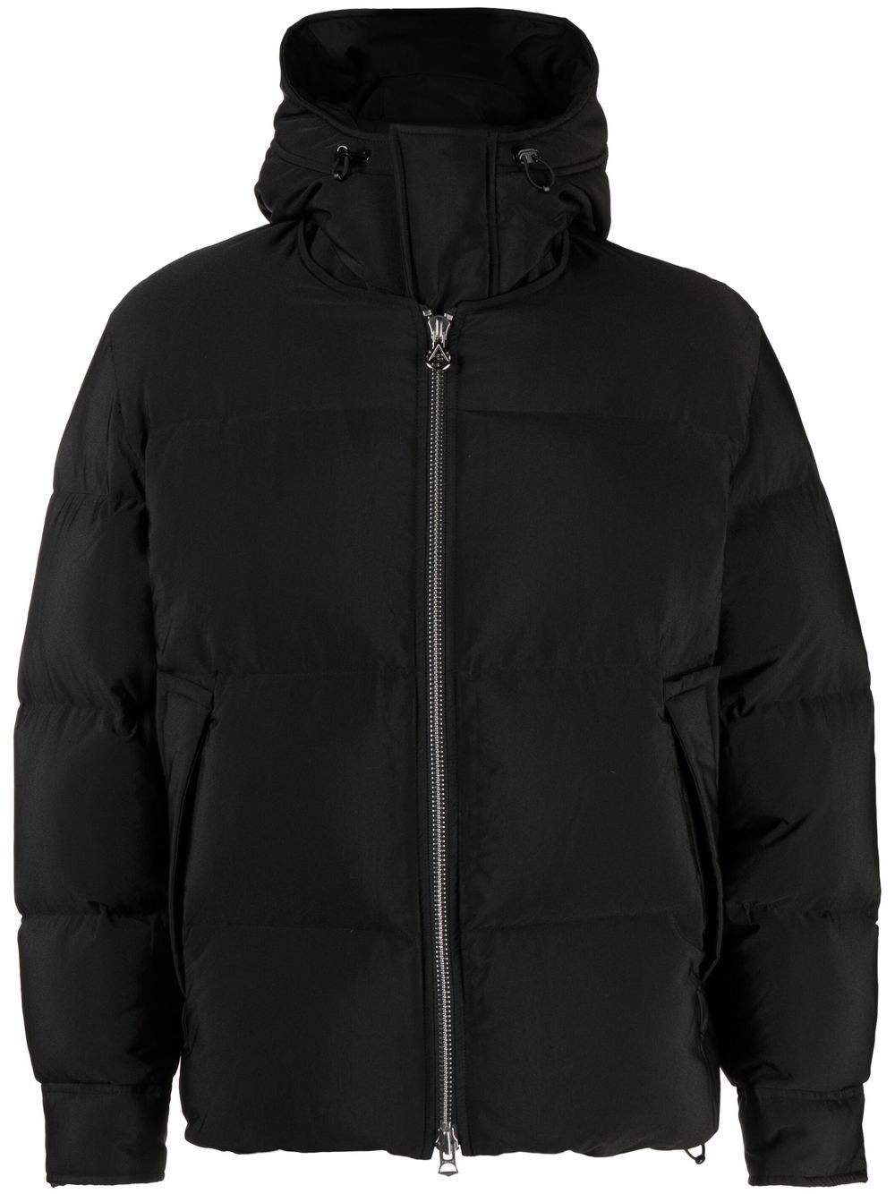 Solid Homme Removable Hood Padded Jacket In Black
