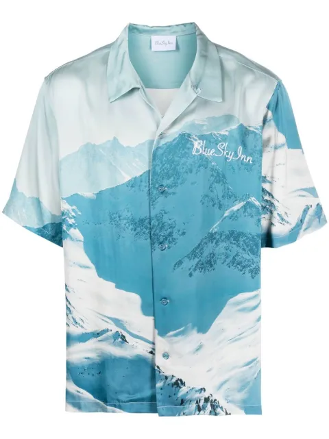 BLUE SKY INN abstract-print short-sleeve shirt 