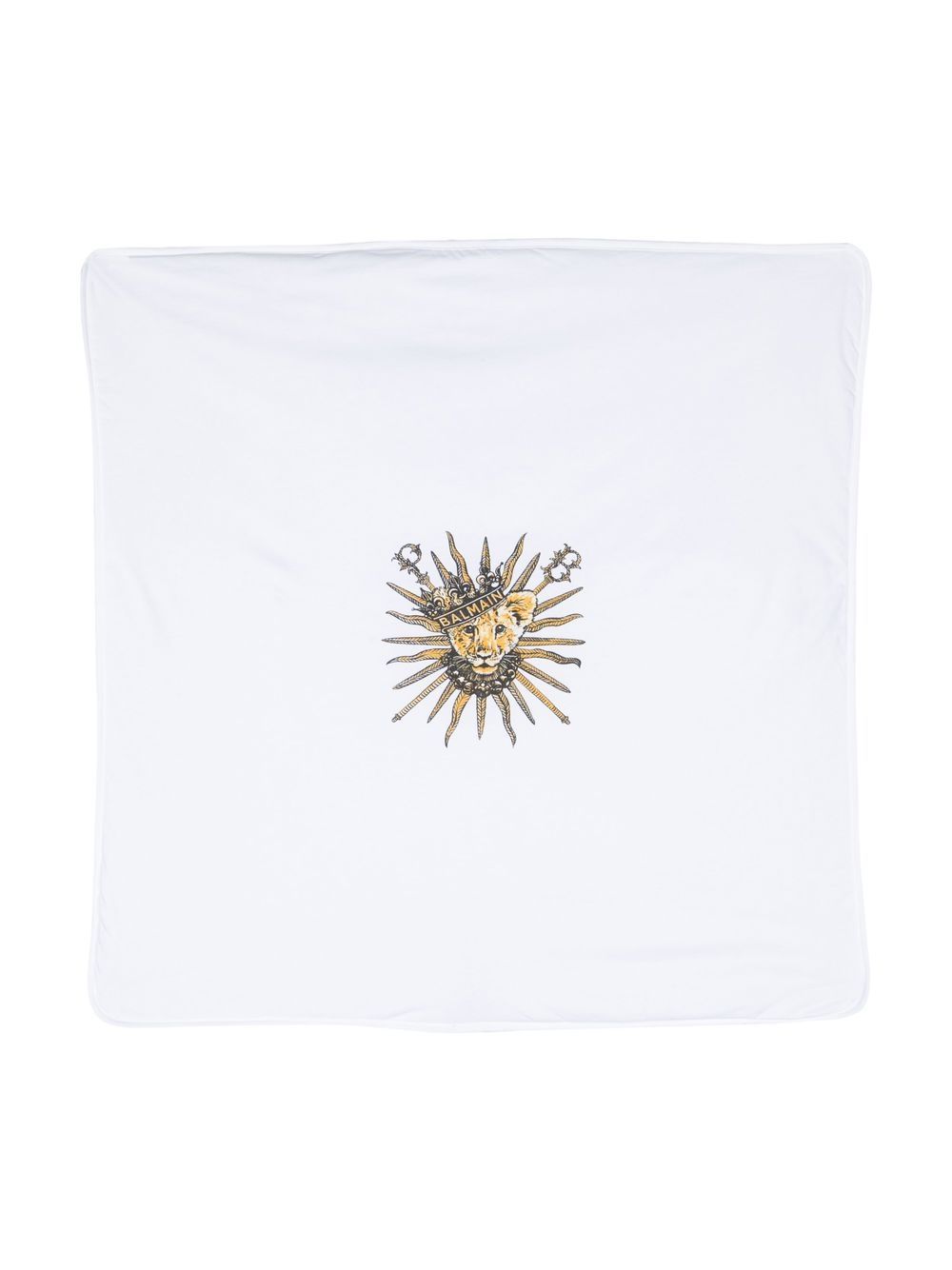 

Balmain Kids logo-print blanket - White