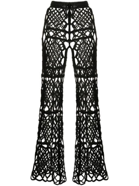 Anna Sui layered macramé trousers