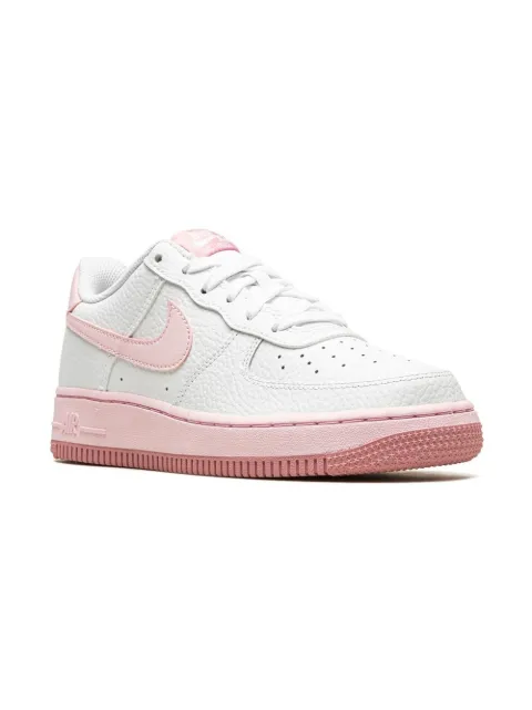 Nike Kids Air Force 1 "White/Pink Foam" sneakers