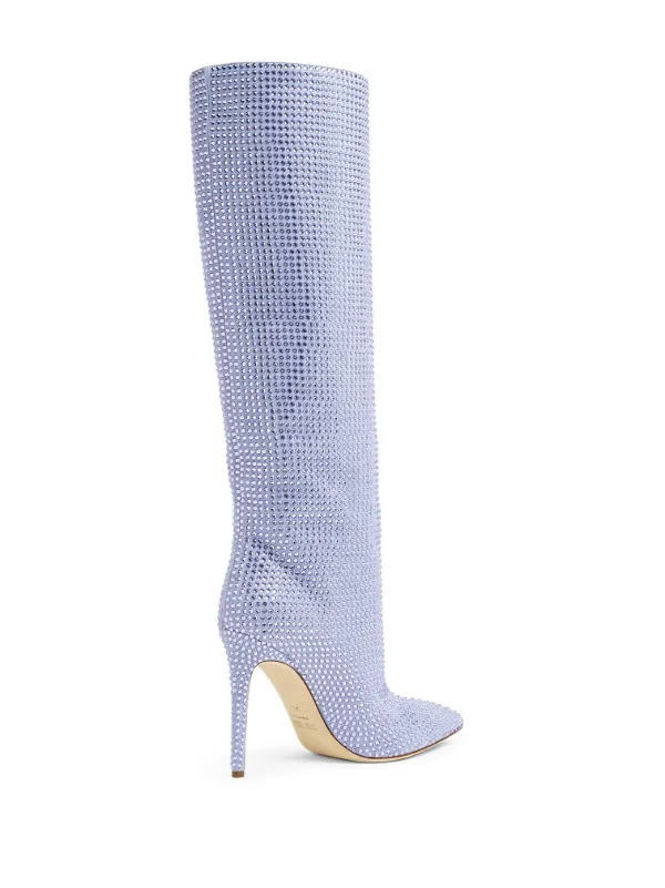 Paris Texas Holly crystal-embellished 105mm Knee Boots