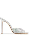 Paris Texas crystal-embellished high-heel mules - Silver