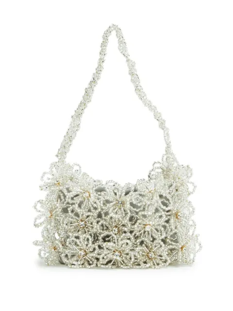 Vanina flower-bead tote bag